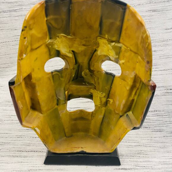 Aztec Mayan Stone Burial Death Mask Sculpture Indigenous‎ Art 8.25" Tall - Picture 5 of 6